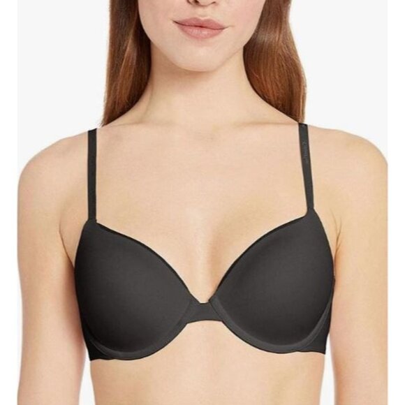 Calvin Klein Womens Constant Lightly Lined Demi Bra QP14280 36B Black NWT - Picture 1 of 3